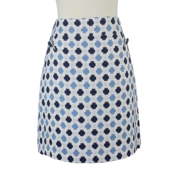 Boden Dresses & Skirts - Boden Skirt Textured A Line Blue White Mini Short